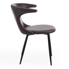 Стул Tetchair FLAIR mod. 9020 экокожа/металл, 60 х 56 х 78 см , коричневый 1/черный