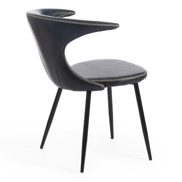 Стул Tetchair FLAIR mod. 9020 экокожа/металл, 60 х 56 х 78 см , зеленый 14/черный