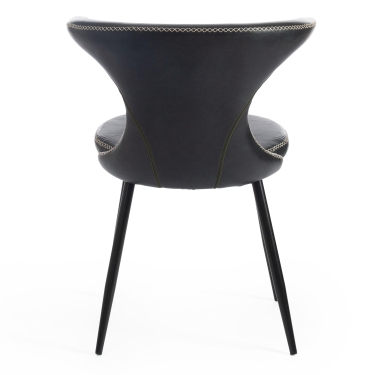 Стул Tetchair FLAIR mod. 9020 экокожа/металл, 60 х 56 х 78 см , зеленый 14/черный