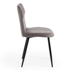 Стул Tetchair ROBOCOP mod. DC0128 вельвет/металл, 57 х 46 х 85 см , серый HLR 24/черный