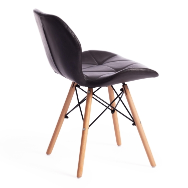 Стул Tetchair STUTTGART mod. 74 экокожа/дерево береза/металл, 50 х 47 х 73 см, серый 22
