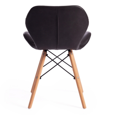 Стул Tetchair STUTTGART mod. 74 экокожа/дерево береза/металл, 50 х 47 х 73 см, серый 22