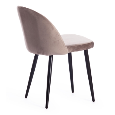 Стул Tetchair MELODY mod. 4997 металл/вельвет, 52х49х78см, серо-бежевый/черные ножки