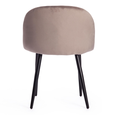 Стул Tetchair MELODY mod. 4997 металл/вельвет, 52х49х78см, серо-бежевый/черные ножки