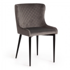 Стул Tetchair MANTRA mod. 713 ткань/металл, 49х61х82 см, высота до сидения 49 см, серый barkhat 26/черный