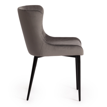 Стул Tetchair MANTRA mod. 713 ткань/металл, 49х61х82 см, высота до сидения 49 см, серый barkhat 26/черный