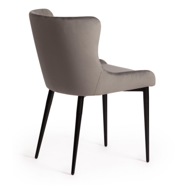 Стул Tetchair MANTRA mod. 713 ткань/металл, 49х61х82 см, высота до сидения 49 см, серый barkhat 26/черный