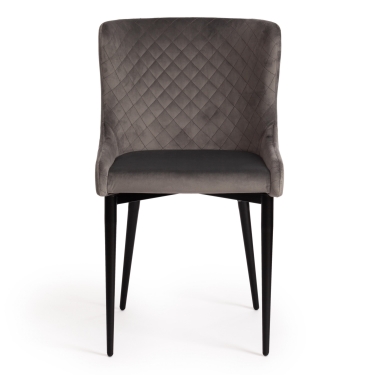 Стул Tetchair MANTRA mod. 713 ткань/металл, 49х61х82 см, высота до сидения 49 см, серый barkhat 26/черный