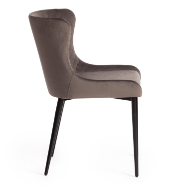 Стул Tetchair MANTRA mod. 713 ткань/металл, 49х61х82 см, высота до сидения 49 см, темно-серый barkhat 14/черный