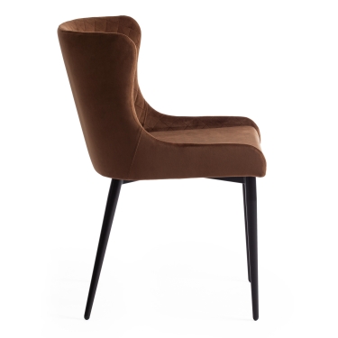 Стул Tetchair MANTRA mod. 713 ткань/металл, 49х61х82 см, высота до сидения 49 см, коричневый barkhat 11/черный