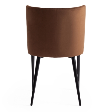 Стул Tetchair MANTRA mod. 713 ткань/металл, 49х61х82 см, высота до сидения 49 см, коричневый barkhat 11/черный