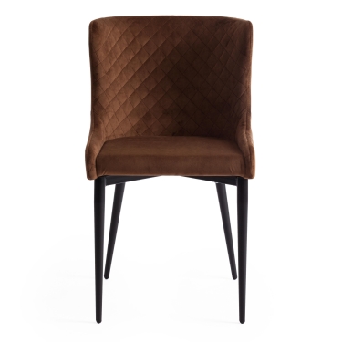 Стул Tetchair MANTRA mod. 713 ткань/металл, 49х61х82 см, высота до сидения 49 см, коричневый barkhat 11/черный