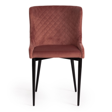 Стул Tetchair MANTRA mod. 713 ткань/металл, 49х61х82 см, высота до сидения 49 см, коралловый barkhat 15 /черный