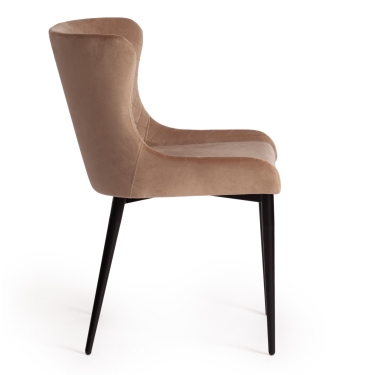 Стул Tetchair MANTRA mod. 713 ткань/металл, 49х61х82 см, высота до сидения 49 см, бежевый barkhat 5/черный