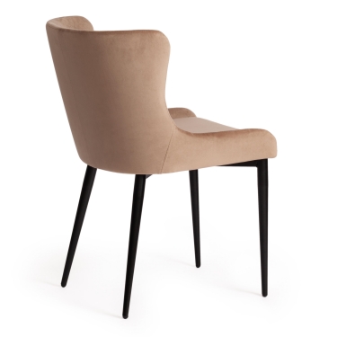 Стул Tetchair MANTRA mod. 713 ткань/металл, 49х61х82 см, высота до сидения 49 см, бежевый barkhat 5/черный