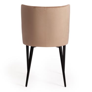 Стул Tetchair MANTRA mod. 713 ткань/металл, 49х61х82 см, высота до сидения 49 см, бежевый barkhat 5/черный
