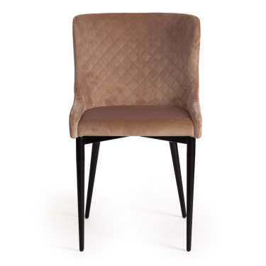 Стул Tetchair MANTRA mod. 713 ткань/металл, 49х61х82 см, высота до сидения 49 см, бежевый barkhat 5/черный
