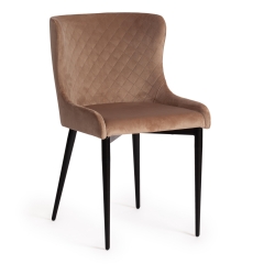 Стул Tetchair MANTRA mod. 713 ткань/металл, 49х61х82 см, высота до сидения 49 см, бежевый barkhat 5/черный