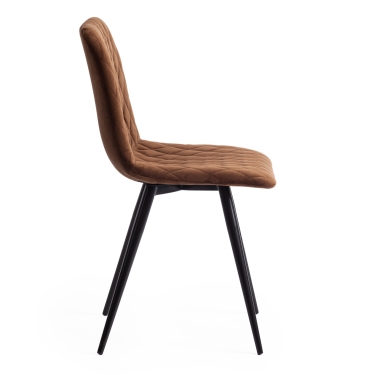 Стул Tetchair CHILLY X mod. 7096 ткань/металл, 45x53х88 см, высота до сиденья 50 см, коричневый barkhat 11/черный