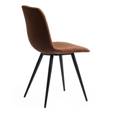 Стул Tetchair CHILLY X mod. 7096 ткань/металл, 45x53х88 см, высота до сиденья 50 см, коричневый barkhat 11/черный