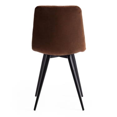 Стул Tetchair CHILLY X mod. 7096 ткань/металл, 45x53х88 см, высота до сиденья 50 см, коричневый barkhat 11/черный