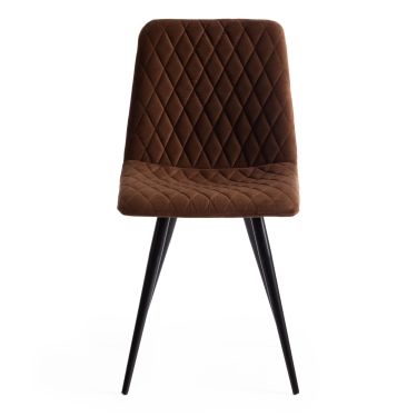 Стул Tetchair CHILLY X mod. 7096 ткань/металл, 45x53х88 см, высота до сиденья 50 см, коричневый barkhat 11/черный