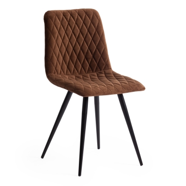 Стул Tetchair CHILLY X mod. 7096 ткань/металл, 45x53х88 см, высота до сиденья 50 см, коричневый barkhat 11/черный