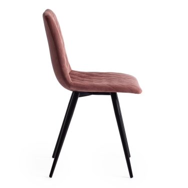 Стул Tetchair CHILLY X mod. 7096 ткань/металл, 45x53х88 см, высота до сиденья 50 см, коралловый barkhat 15 /черный