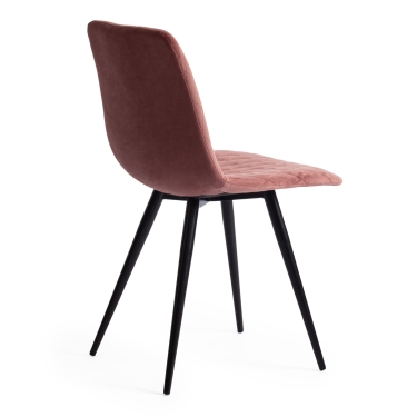 Стул Tetchair CHILLY X mod. 7096 ткань/металл, 45x53х88 см, высота до сиденья 50 см, коралловый barkhat 15 /черный