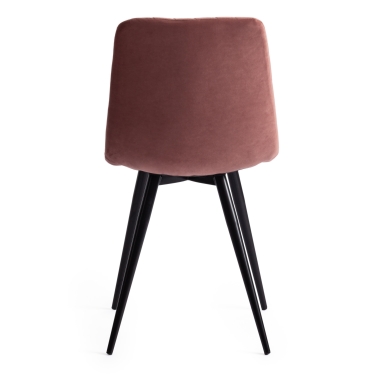Стул Tetchair CHILLY X mod. 7096 ткань/металл, 45x53х88 см, высота до сиденья 50 см, коралловый barkhat 15 /черный