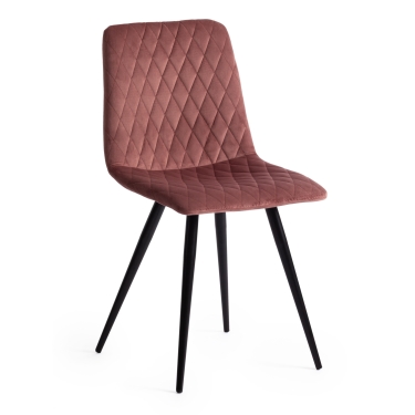 Стул Tetchair CHILLY X mod. 7096 ткань/металл, 45x53х88 см, высота до сиденья 50 см, коралловый barkhat 15 /черный
