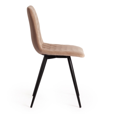 Стул Tetchair CHILLY X mod. 7096 ткань/металл, 45x53х88 см, высота до сиденья 50 см, бежевый barkhat 5/черный