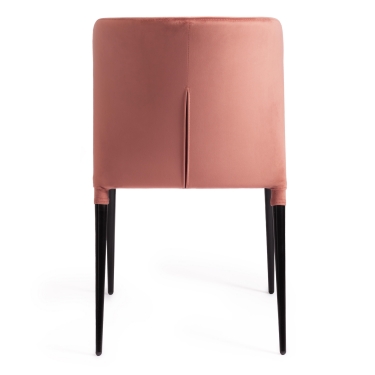 Стул Tetchair ALVOR mod. 715 ткань/металл, 48х65х86 см, высота до сиденья 51 см, коралловый barkhat 15 /черный