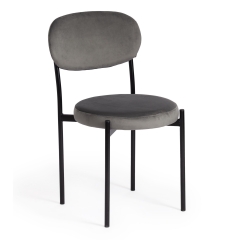 Стул Tetchair REVO mod. 7033 ткань/металл, 47х54х82 см, высота до сиденья 47 см, серый barkhat 26/черный