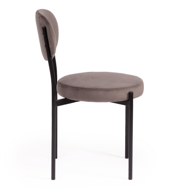 Стул Tetchair REVO mod. 7033 ткань/металл, 47х54х82 см, высота до сиденья 47 см, темно-серый barkhat 14/черный
