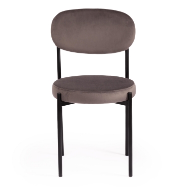 Стул Tetchair REVO mod. 7033 ткань/металл, 47х54х82 см, высота до сиденья 47 см, темно-серый barkhat 14/черный