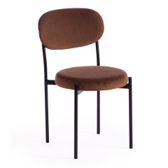 Стул Tetchair REVO mod. 7033 ткань/металл, 47х54х82 см, высота до сиденья 47 см, коричневый barkhat 12/черный