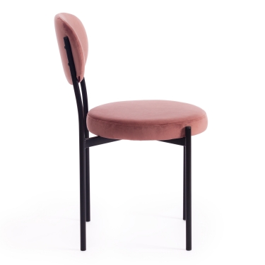 Стул Tetchair REVO mod. 7033 ткань/металл, 47х54х82 см, высота до сиденья 47 см, коралловый barkhat 15 /черный