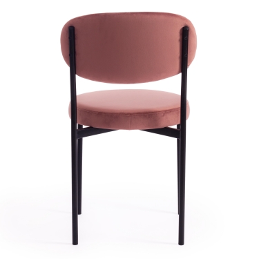 Стул Tetchair REVO mod. 7033 ткань/металл, 47х54х82 см, высота до сиденья 47 см, коралловый barkhat 15 /черный