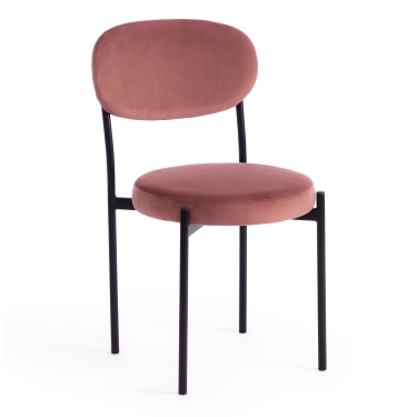 Стул Tetchair REVO mod. 7033 ткань/металл, 47х54х82 см, высота до сиденья 47 см, коралловый barkhat 15 /черный