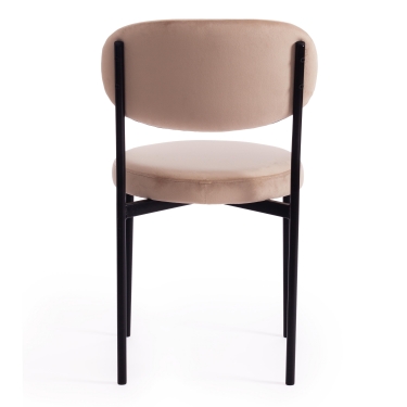 Стул Tetchair REVO mod. 7033 ткань/металл, 47х54х82 см, высота до сиденья 47 см, бежевый barkhat 5/черный