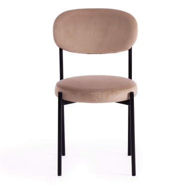 Стул Tetchair REVO mod. 7033 ткань/металл, 47х54х82 см, высота до сиденья 47 см, бежевый barkhat 5/черный