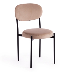 Стул Tetchair REVO mod. 7033 ткань/металл, 47х54х82 см, высота до сиденья 47 см, бежевый barkhat 5/черный