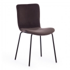 Стул Tetchair GILLIAN mod. 0137017-NI металл/вельвет, 45х52,5х78 см, серо-коричневый S108 84 Brown/черный