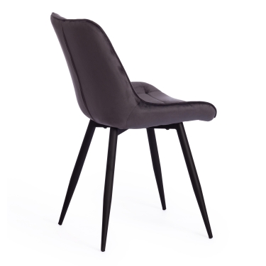 Стул Tetchair ABRUZZO mod. 8060 металл,ткань, 42 х 60 х 84 х 49 см, серый вельвет HLR-21