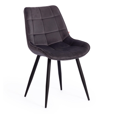 Стул Tetchair ABRUZZO mod. 8060 металл,ткань, 42 х 60 х 84 х 49 см, серый вельвет HLR-21