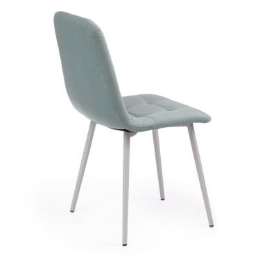 Стул Tetchair CHILLY MAX Велюр/металл , 45 х 54 х 90 см , бирюзовый 20/белый