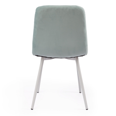 Стул Tetchair CHILLY MAX Велюр/металл , 45 х 54 х 90 см , бирюзовый 20/белый