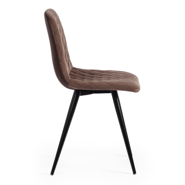 Стул Tetchair CHILLY X mod. 7096 ткань/металл, 45x53х88 см, высота до сиденья 50 см, коричневый barkhat 12/черный