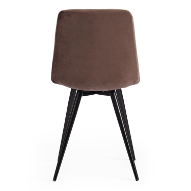 Стул Tetchair CHILLY X mod. 7096 ткань/металл, 45x53х88 см, высота до сиденья 50 см, коричневый barkhat 12/черный